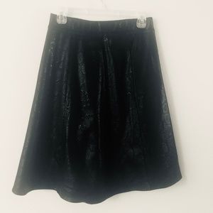Rattlesnake skin faux leather mid skirt